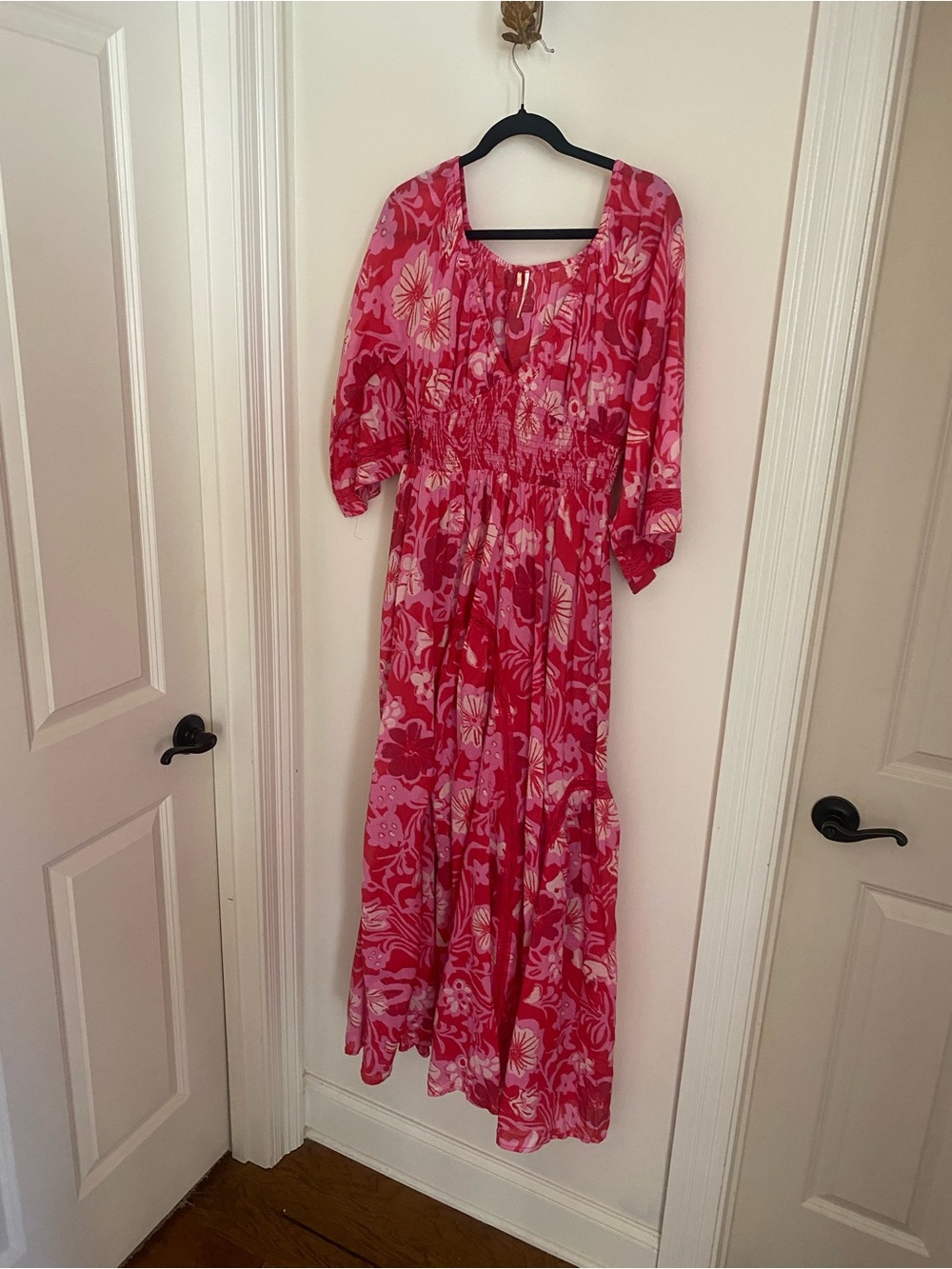 Free People Pink Floral Maxi Dress